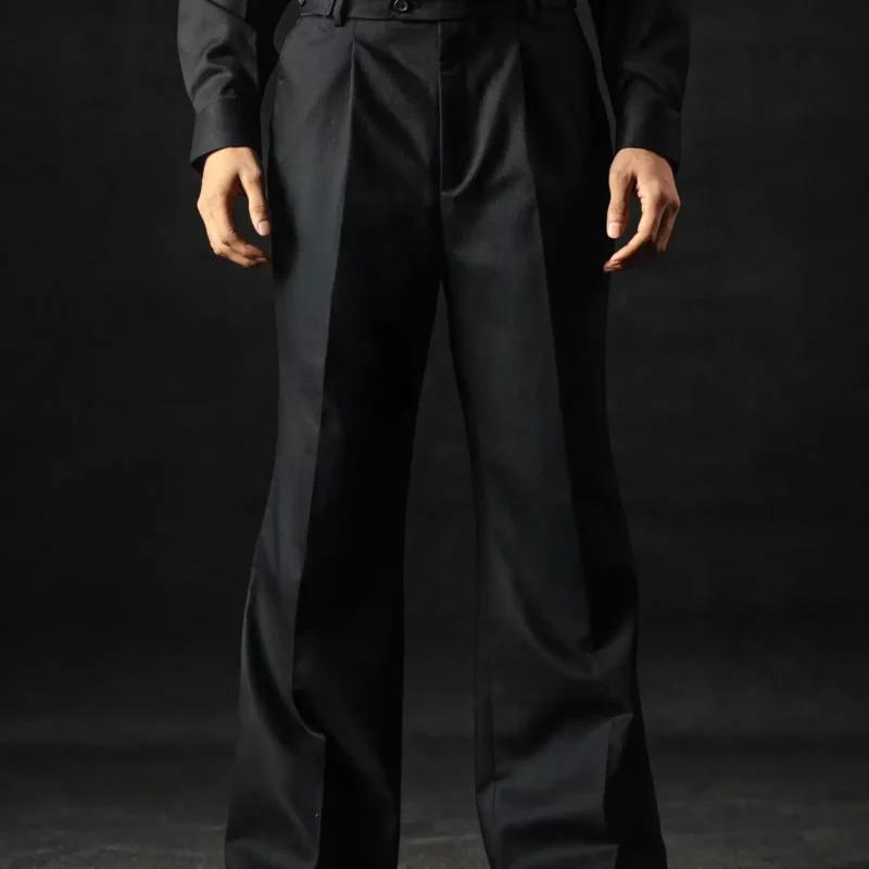 BLACK BOOT LEG PANTS