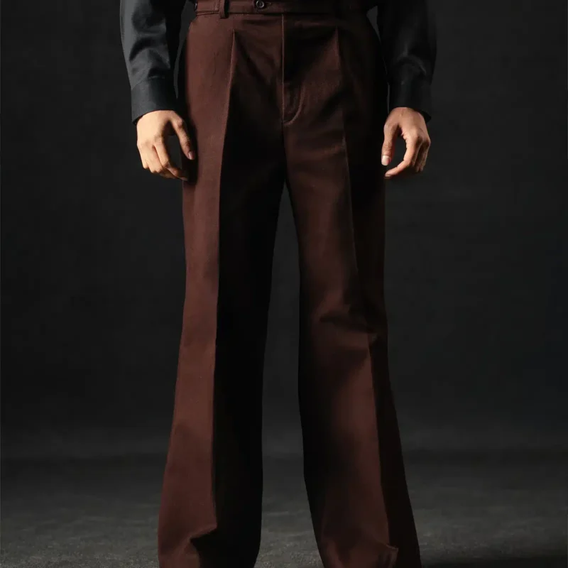 ⁠BURGUNDY BOOT LEG PANTS