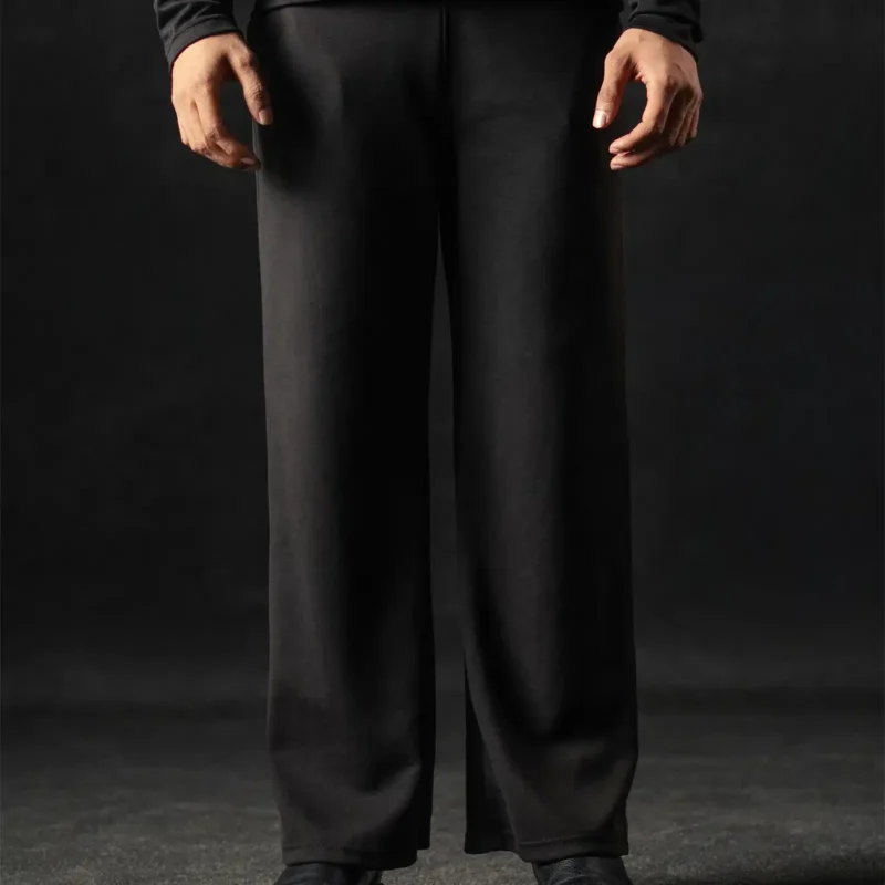 BLACK WIDE LEG TROUSERS