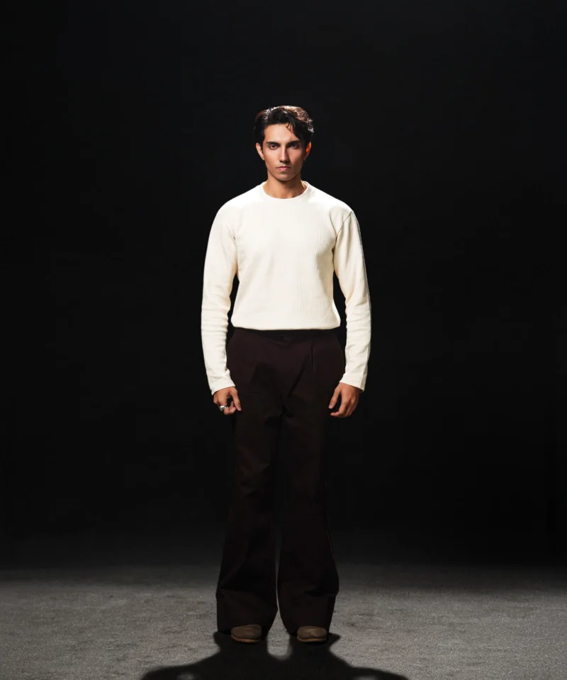 Sand Ribbed Crew Neck