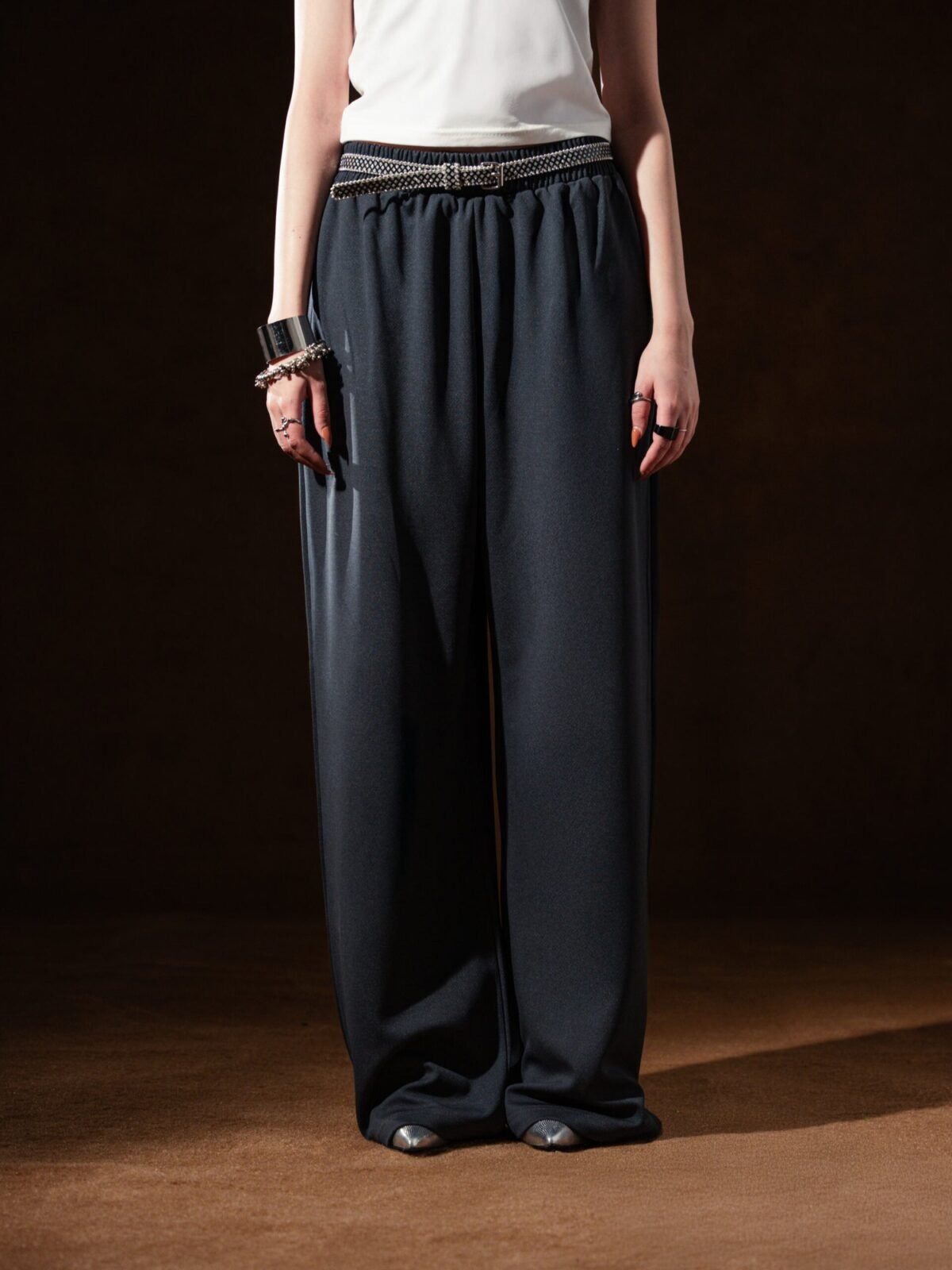 Charcoal Wide Leg Trouser