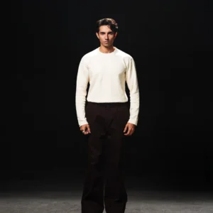 Sand Ribbed Crew Neck