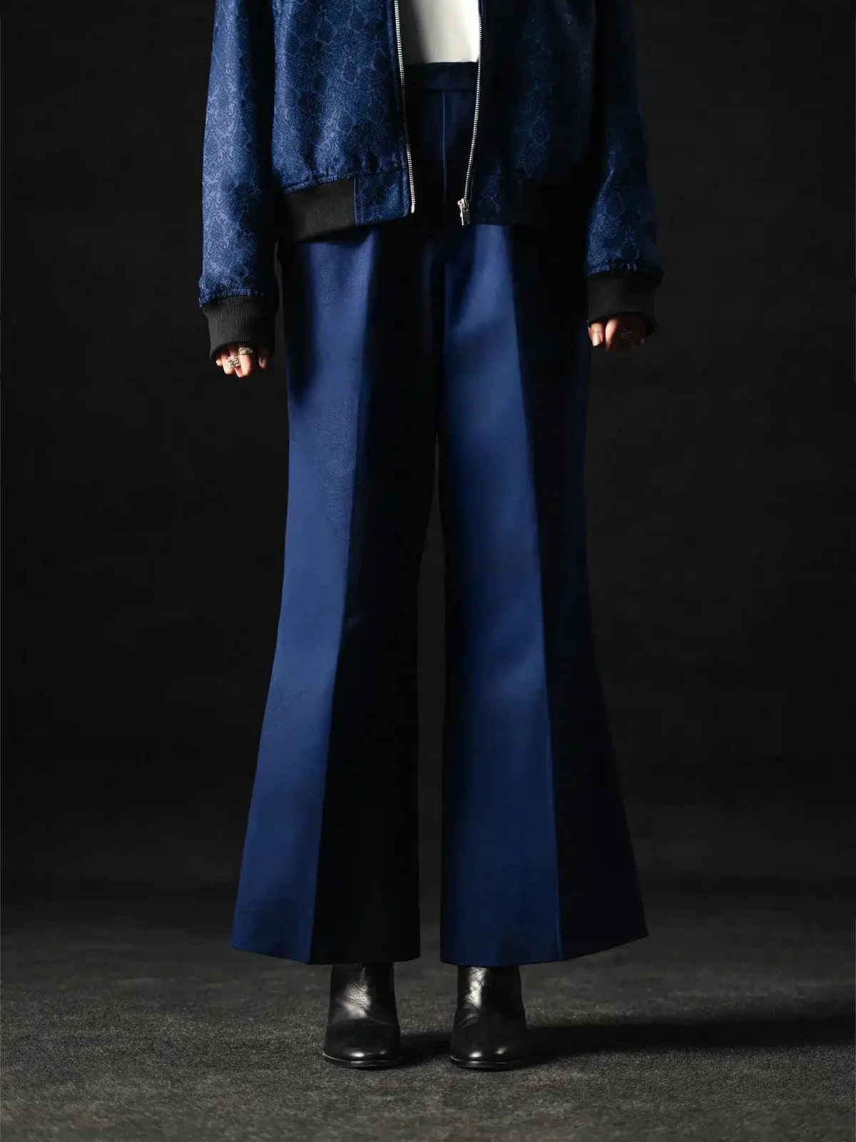 ⁠OXFORD BLUE BOOT LEG PANTS