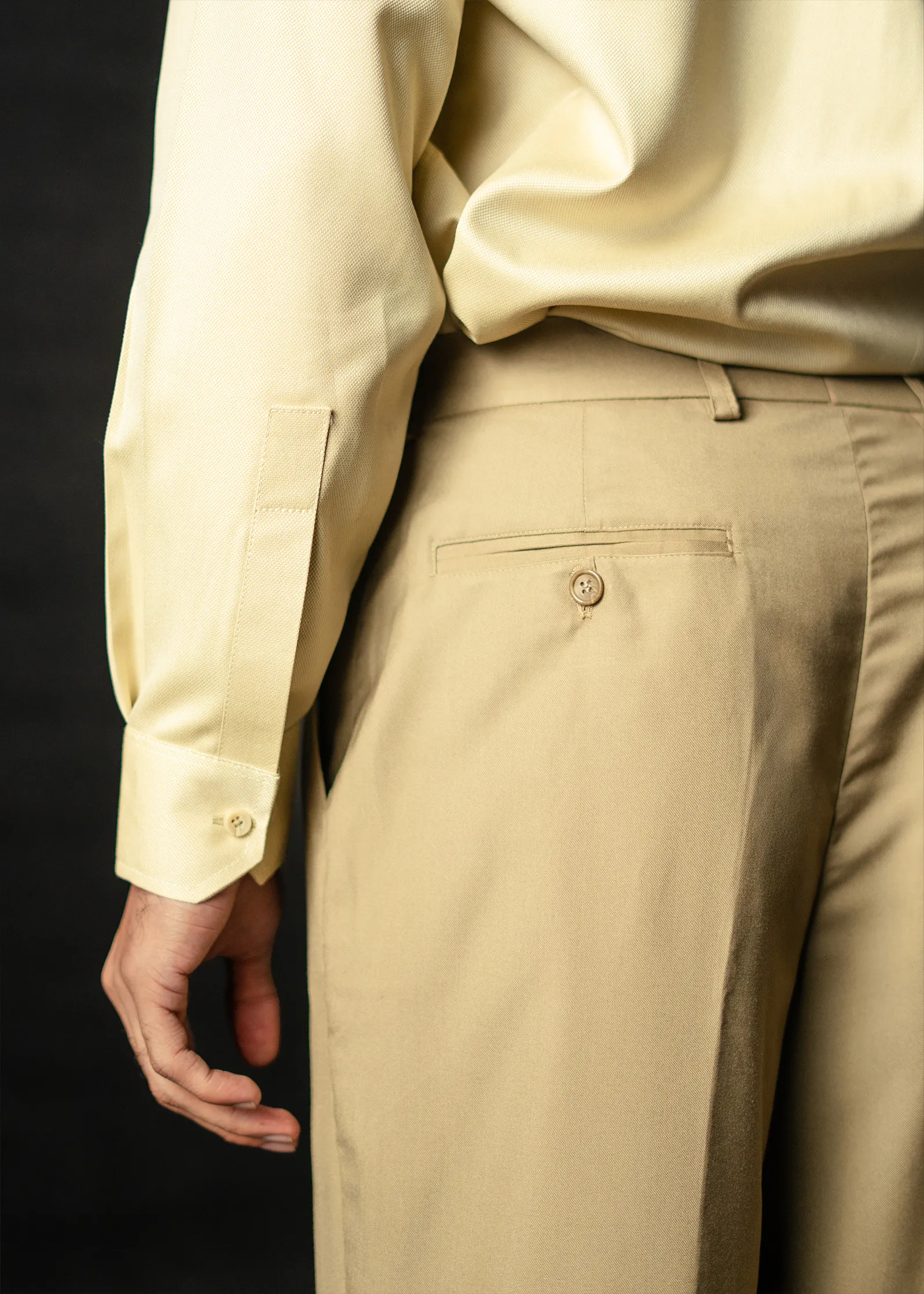 14.3.webp VERDANT OLIVE BOOT LEG PANTS - Image 3