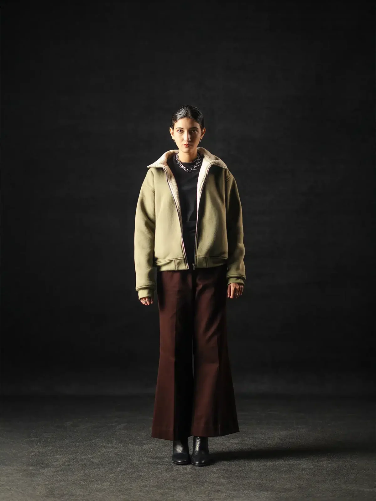 SAGE GREEN SHERPA JACKET