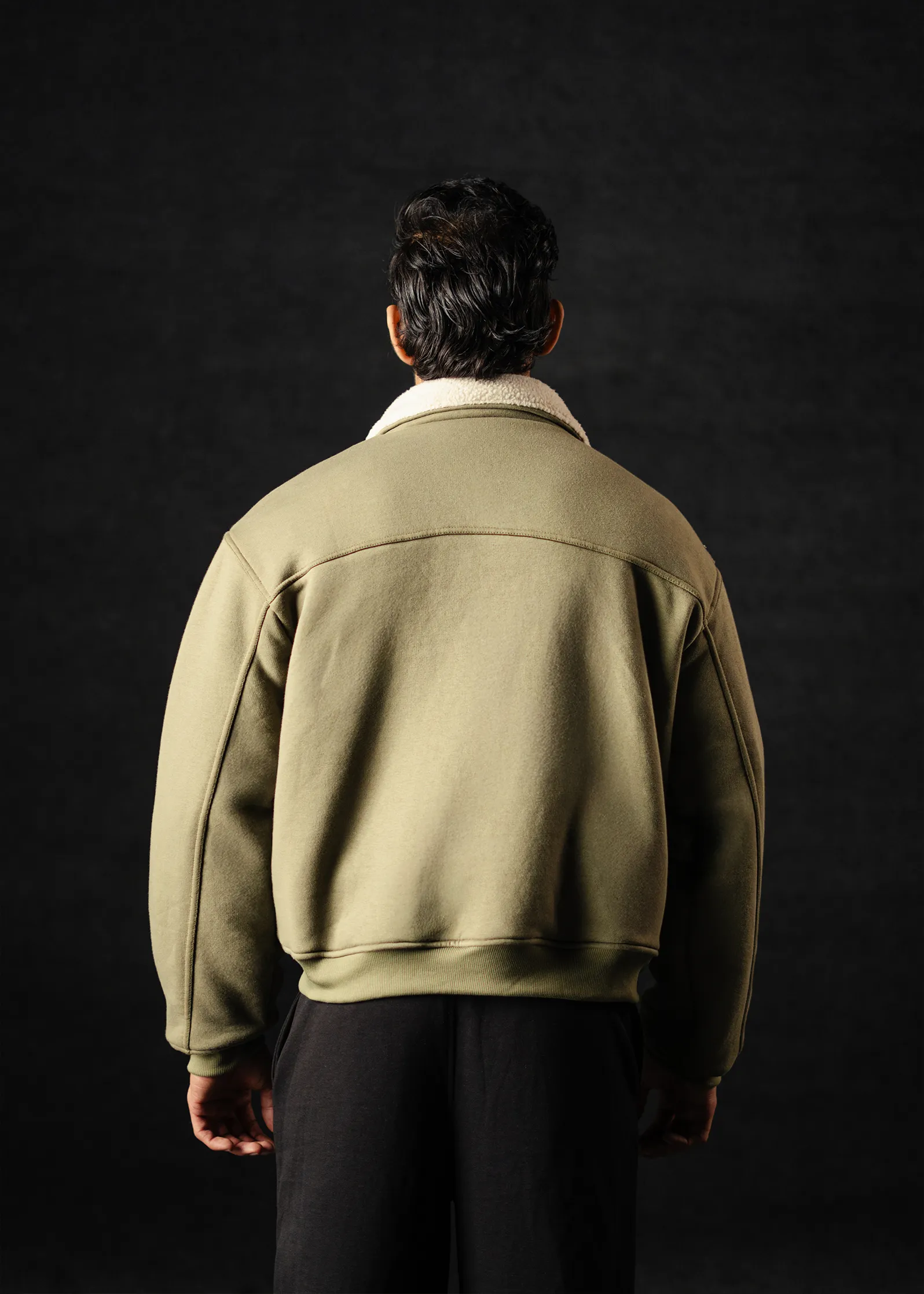 17.10.webp SAGE GREEN SHERPA JACKET - Image 5