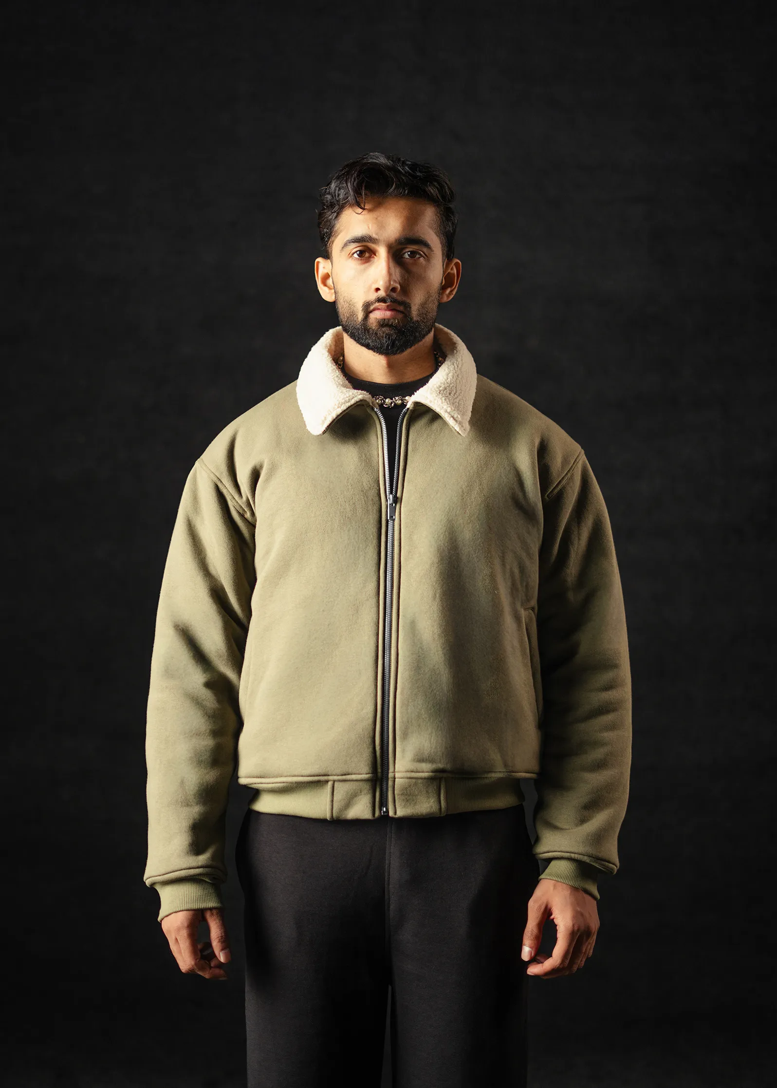 17.5.webp SAGE GREEN SHERPA JACKET - Image 4